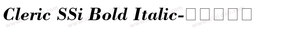 Cleric SSi Bold Italic字体转换